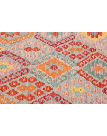 Tappeto Kilim Afghanistan marrone arancione 129x168