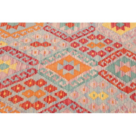 Tappeto Kilim Afghanistan marrone arancione 129x168