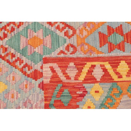 Tappeto Kilim Afghanistan marrone arancione 129x168