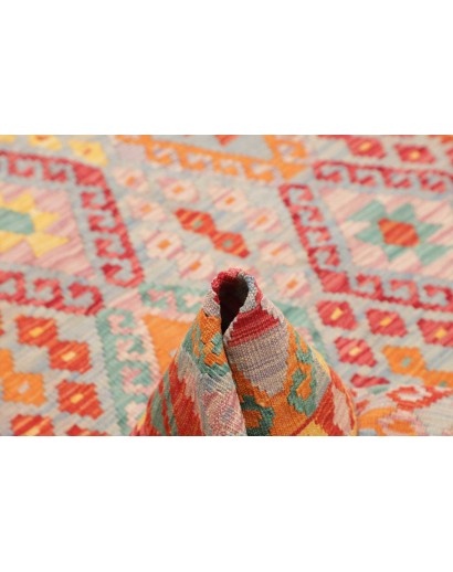 Tappeto Kilim Afghanistan marrone arancione 129x168