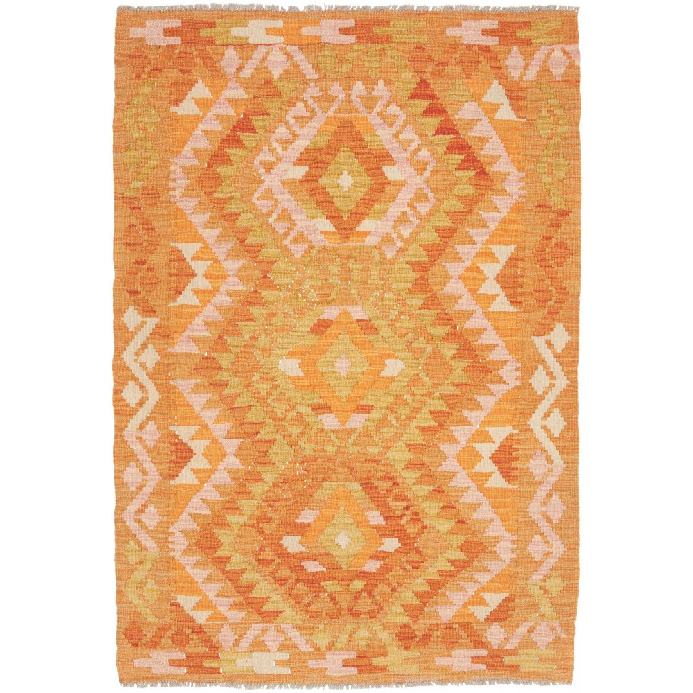 Tappeto Kilim Afghanistan marrone 101x148