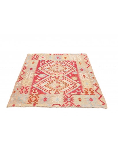 Tappeto Kilim Afghanistan giallo rosso 123x169