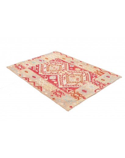 Tappeto Kilim Afghanistan giallo rosso 123x169