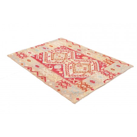 Tappeto Kilim Afghanistan giallo rosso 123x169