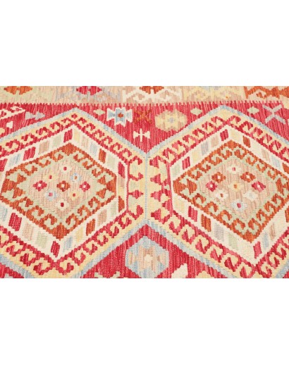 Tappeto Kilim Afghanistan giallo rosso 123x169