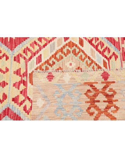 Tappeto Kilim Afghanistan giallo rosso 123x169