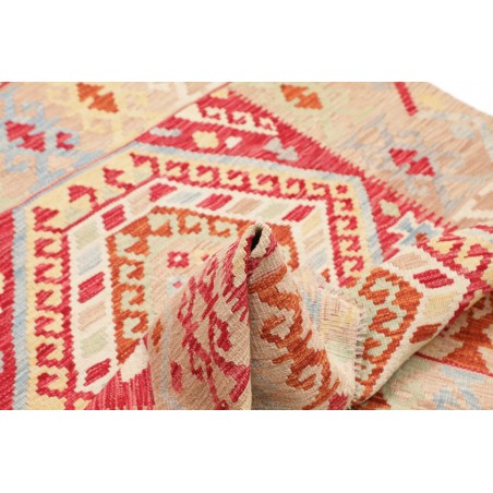 Tappeto Kilim Afghanistan giallo rosso 123x169