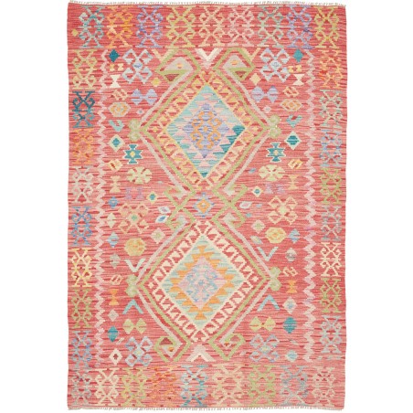 Tappeto Kilim Afghanistan marrone bianco 125x181