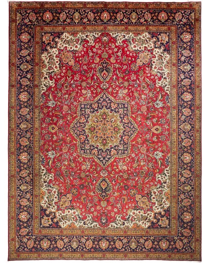 Tappeto Tabriz Persia marrone giallo 298x410
