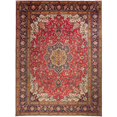 Tappeto Tabriz Persia marrone giallo 298x410