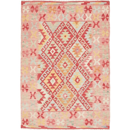 Tappeto Kilim Afghanistan marrone rosso 117x164
