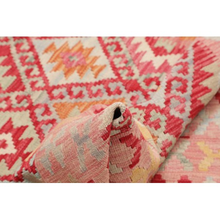 Tappeto Kilim Afghanistan marrone rosso 117x164