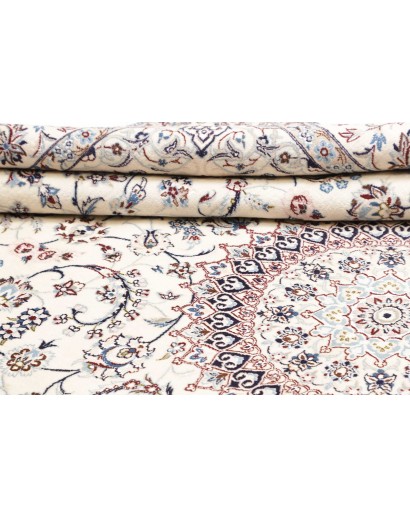 Tappeto Nain 9La Persia bianco azzurro 205x315