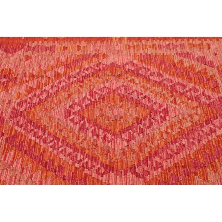 Tappeto Kilim Afghanistan rosso arancione 130x170