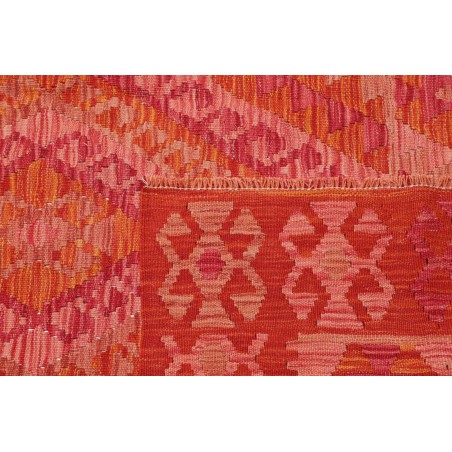 Tappeto Kilim Afghanistan rosso arancione 130x170