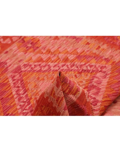 Tappeto Kilim Afghanistan rosso arancione 130x170