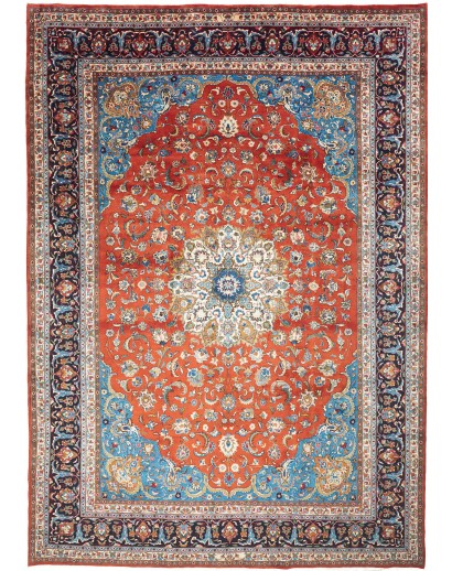 Tappeto Sarough Persia rosso grigio 250x356