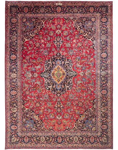 Tappeto Mashad Persia marrone giallo 292x405