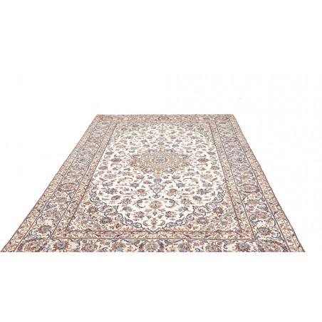 Tappeto Kashan Persia bianco azzurro 202x295