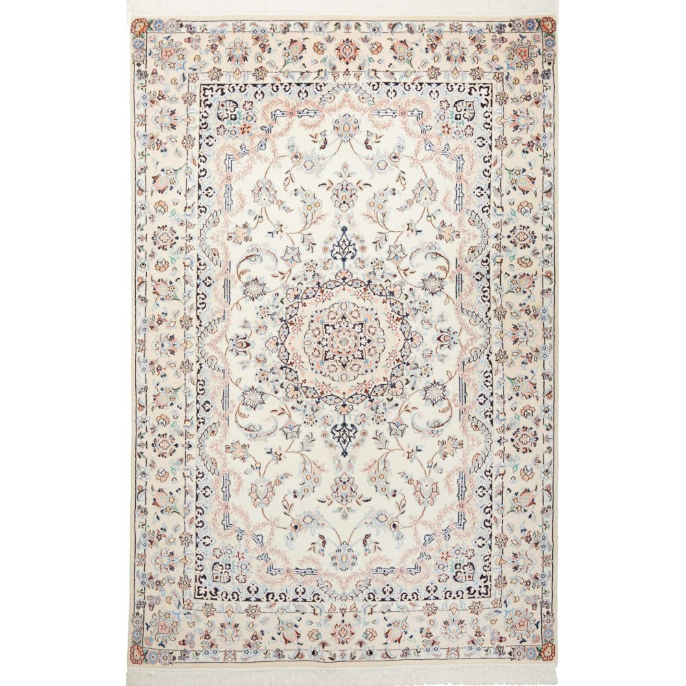 Tappeto Nain 9La Persia bianco grigio 145x225 Tappeto Nain 9La Persia bianco grigio 145x225