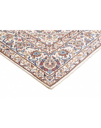Tappeto Kashan Persia bianco azzurro 202x295