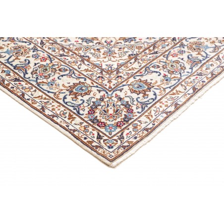 Tappeto Kashan Persia bianco azzurro 202x295