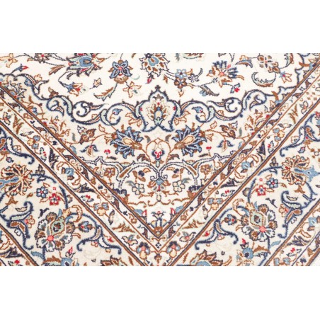 Tappeto Kashan Persia bianco azzurro 202x295