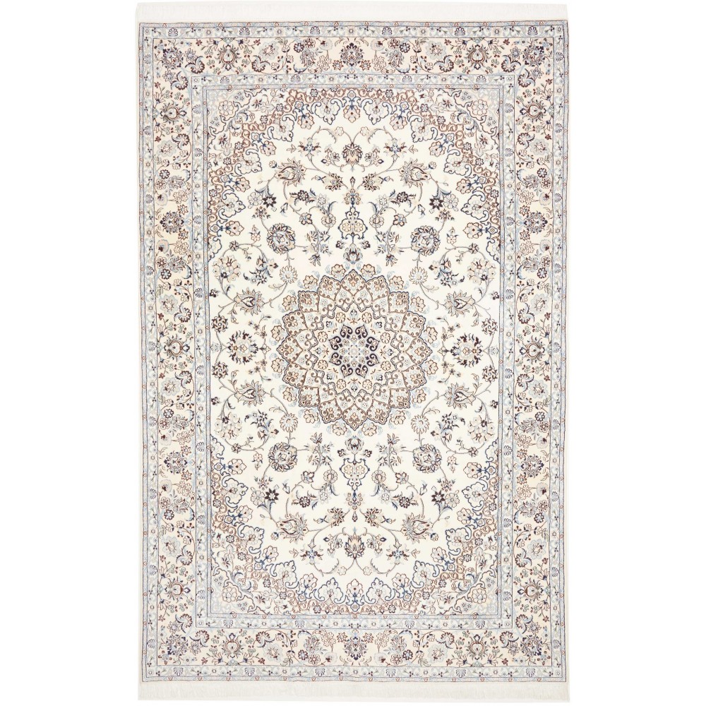 Tappeto Nain 9La Persia bianco azzurro 205x325
