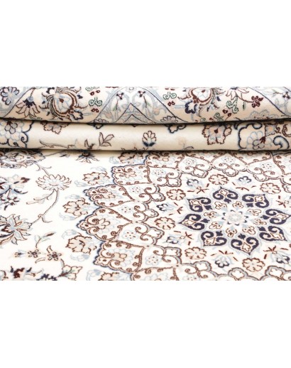 Tappeto Nain 9La Persia bianco azzurro 205x325