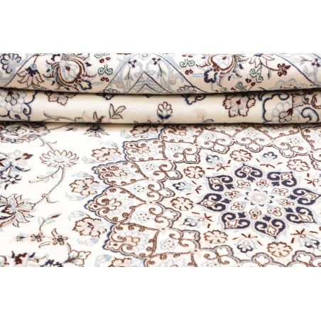 Tappeto Nain 9La Persia bianco azzurro 205x325