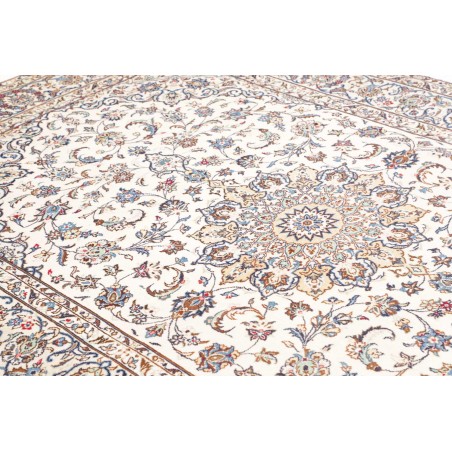 Tappeto Kashan Persia bianco azzurro 202x295