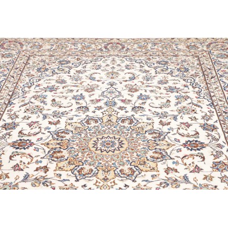Tappeto Kashan Persia bianco azzurro 202x295