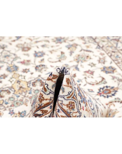 Tappeto Kashan Persia bianco azzurro 202x295