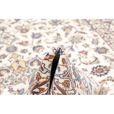 Tappeto Kashan Persia bianco azzurro 202x295