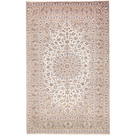 Tappeto Kashan Persia bianco marrone 205x325