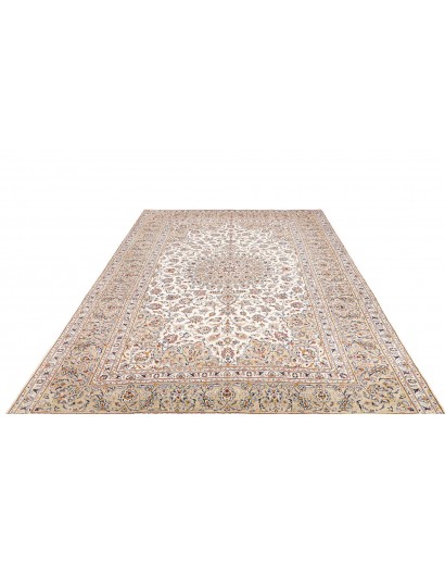 Tappeto Kashan Persia bianco marrone 205x325