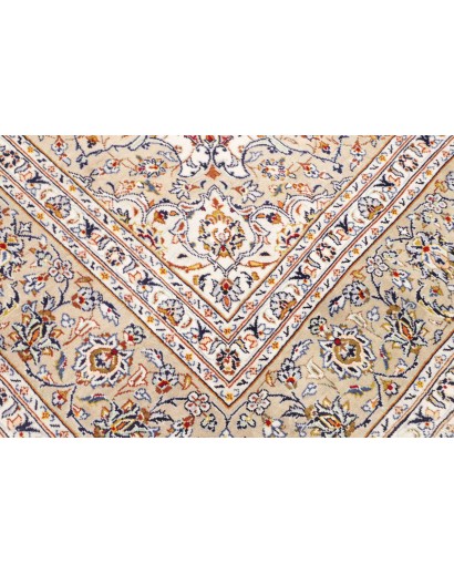 Tappeto Kashan Persia bianco marrone 205x325