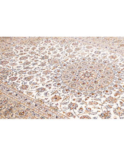 Tappeto Kashan Persia bianco marrone 205x325