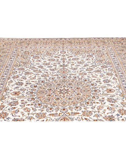 Tappeto Kashan Persia bianco marrone 205x325