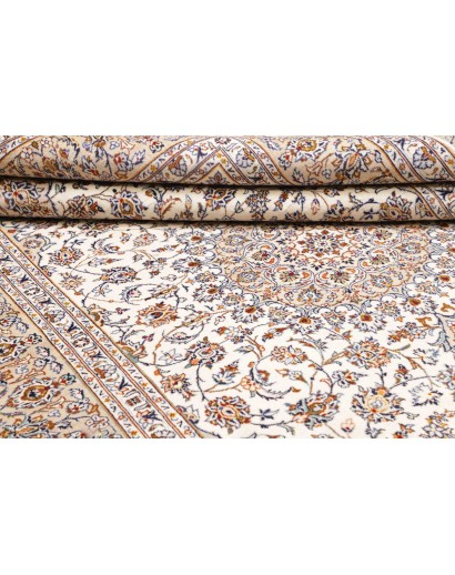 Tappeto Kashan Persia bianco marrone 205x325