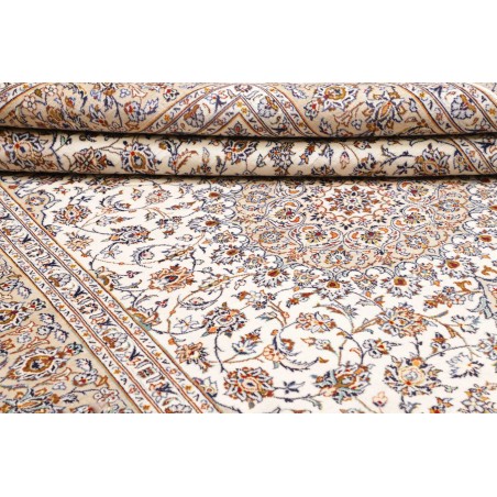 Tappeto Kashan Persia bianco marrone 205x325