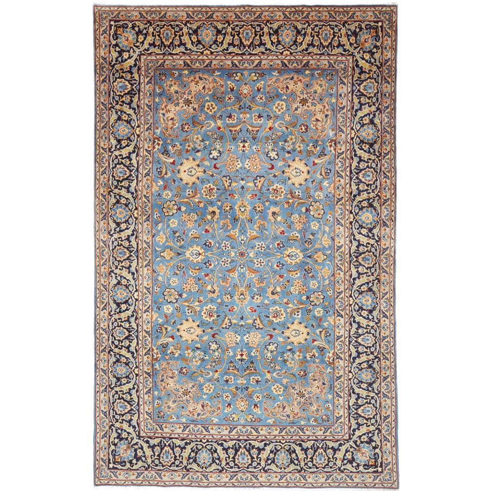 Tappeto Kashan Persia azzurro grigio 206x327