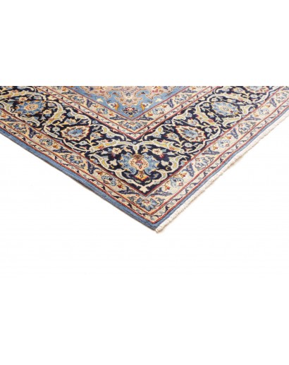 Tappeto Kashan Persia azzurro grigio 206x327