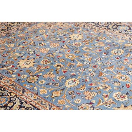 Tappeto Kashan Persia azzurro grigio 206x327