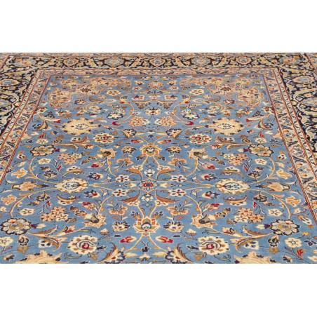 Tappeto Kashan Persia azzurro grigio 206x327