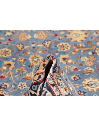 Tappeto Kashan Persia azzurro grigio 206x327