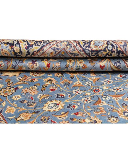 Tappeto Kashan Persia azzurro grigio 206x327