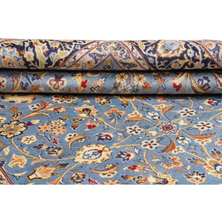 Tappeto Kashan Persia azzurro grigio 206x327