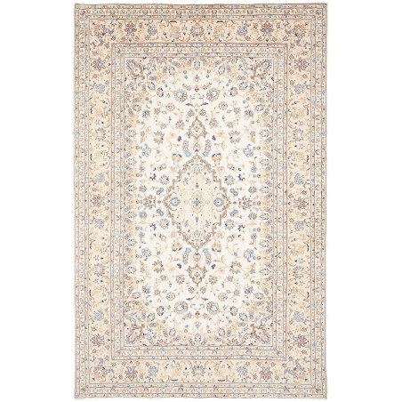 Tappeto Kashan Persia bianco grigio 197x302