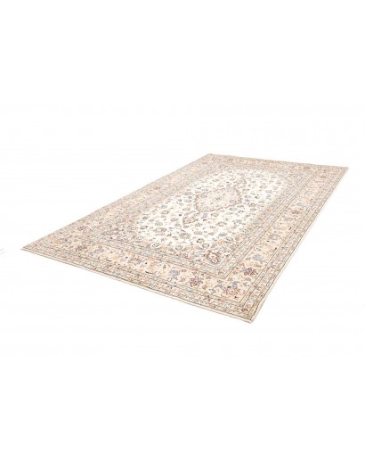 Tappeto Kashan Persia bianco grigio 197x302